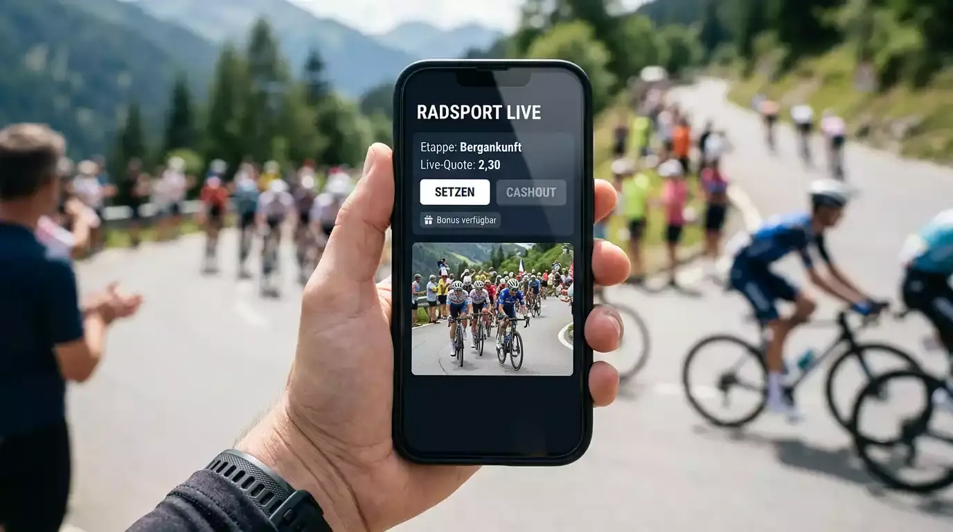 Modernes mobiles Sportwetten-Erlebnis mit Radsport-Fokus