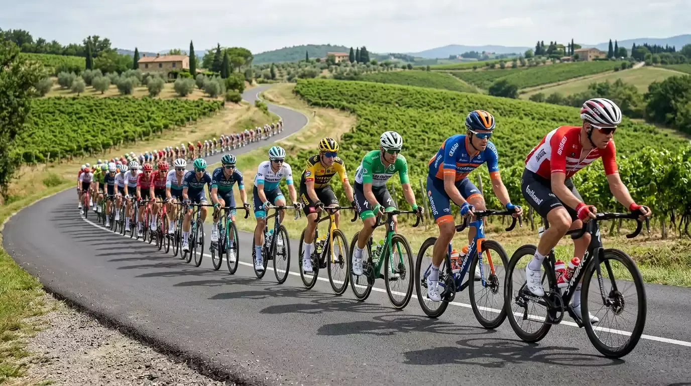 Radsport Wettarten - Radfahrer bei Etappenrennen